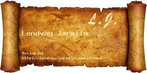 Lendvay Jarmila névjegykártya